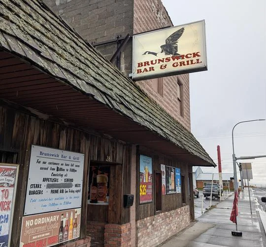 Brunswick Bar and Grill storefront and sign